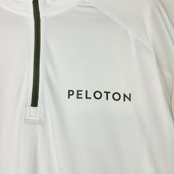 Rhone Peloton Half Zip Pullover Size Large White Long Sleeve - Picture 3 of 8